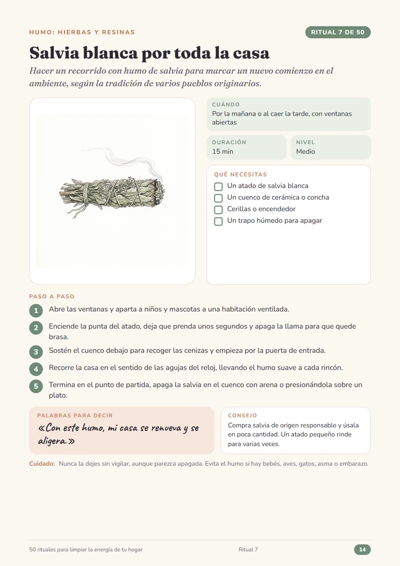 Página de ritual de la guía